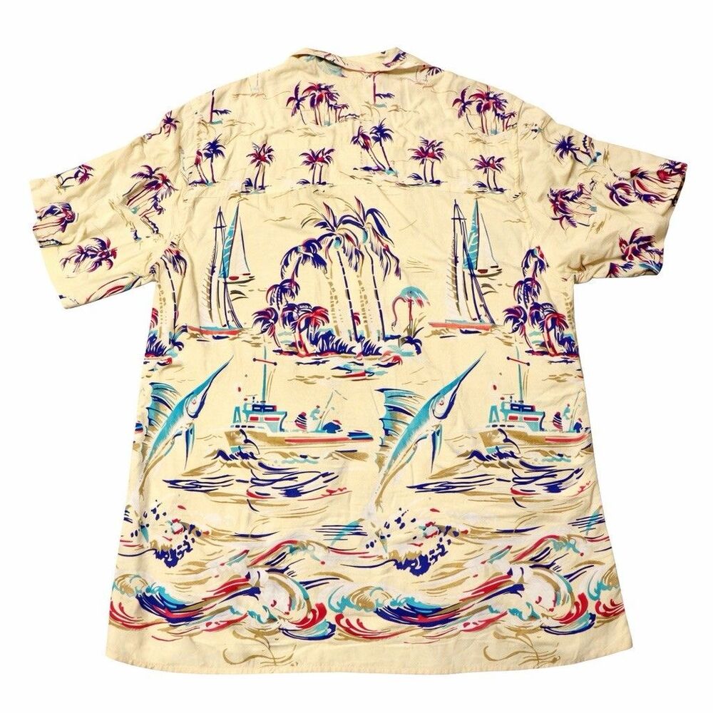 Vintage Reyn Spooner Hawaiian Traditions Shirt Mens L 100% Rayon Tropical Aloha - Picture 4 of 4